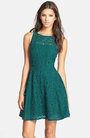 Renley Lace Fit Flare Dress Nordstrom Exclusive In Evergreen Cocktail Dress Lace Nordstrom Dresses Plus Size Cocktail Dresses