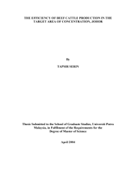 3 full pdf related to this paper. Fillable Online Psasir Upm Edu The Efficiency Of Beef Cattle Production In The Bb Psasir Upm Edu Fax Email Print Pdffiller