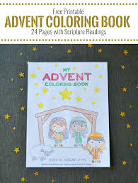 P bible story puzzle:color and then paste a completed bible story coloring page onto poster board. Advent Coloring Pages 24 Free Printable Pages For Kids Mary Martha Mama