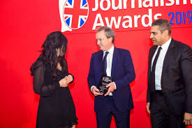 British Journalism Awards 2019: FT wins top prize for second year in  triumphant end for departing editor