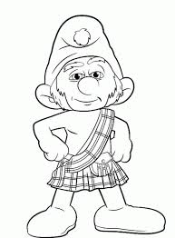 A beautiful coloring page of clumsy smurf! Papa Smurf Coloring Pages Coloring Home