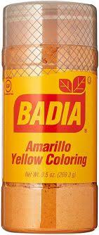 Este colorante alimentario es el ingrediente básico para algunos de los platos más populares de la cocina hispana y mediterránea: Antilliaanse Toko Badia Yellow Coloring 9 5oz 269 3g