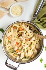 One Pot Creamy Chicken And Vegetable Pasta Recipe Easy One Pot Pasta Recipe Vegetable Pasta Recipes Pasta Dishes