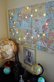 Last time i was here, i shared the minimal indoor herb garden that i made for our dining room. Diy World Map With Lights New Hazel Ruby Maps Of The World Wrap It Up Paper Travel Decor Diy Light Decorations Decor