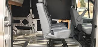 Van Conversion Installing 2nd Row Bench Seat In Ford Transit Ford Transit Van Conversion Ford Van Conversion