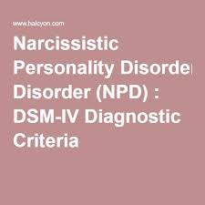 Narcissistic Personality Disorder Npd Dsm Iv Diagnostic Criteria Narcissistic Personality Disorder Personality Disorder Narcissist