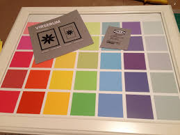 3rd Project Almost Completed Glidden Paint Swatch Calendar Virserum Ikea Frame And 35 Glidden Paint Swatch Samples Command Center Projects Command