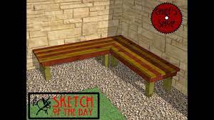 Buy corner bench seating and get the best deals at the lowest prices on ebay! Chief S Shop Sketch Of The Day Garden Corner Bench Youtube