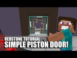 Minecraft Simple Piston Door Youtube Minecraft Redstone Minecraft Tutorial Minecraft Blueprints