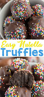 3 Ingredient Nutella Truffles Crazy For Crust Recipe In 2020 Oreo Truffles Recipe Nutella Recipes Delicious Desserts