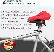 Seatylock Heavy Duty Drill Resistant Anti-Theft Bicycle Hybrid Saddle Lock,  Weather Resistant Bicycle Saddle, Chameleon Red : Amazon.sg: Sporting Goods