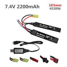 If the charger can support different battery types. 7 4v 2200mah Lipo Battery For Water Gun 7 4v Battery Split Connection With Charger For Airsoft Bb Air Pistol Electric Toys Guns Parts Accessories Aliexpress