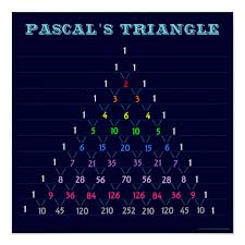 Pascal S Triangle Chart Poster Zazzle Com Pascal S Triangle Basic Math Math Formulas