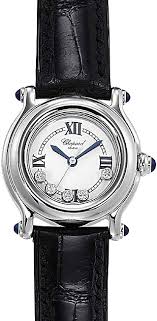 Bu tarihten beri bu sportif kadın dress watch koleksiyonu üreticinin en çok satanları arasındadır ve çok sayıda varyasyonu üretilmeye başlanmıştır. 278245 3007 Chopard Happy Sport Quartz Womens Watch