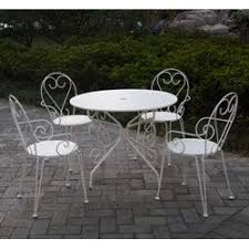 salon de jardin metal blanc romance 1 table ronde 4 fauteuils salon de jardin metal table jardin metal salon de jardin