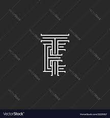 Logo Te Letters Linear Medieval Monogram Mockup Vector Image On Vectorstock Logos Initial Art Art Logo