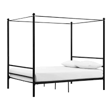 Foreach in the perfect bedroom with our customized newsletter thanks youve been added to your requirement. Full Size Sturdy Canopy Bed Frame In Black Metal Finish Fastfurnishings Com