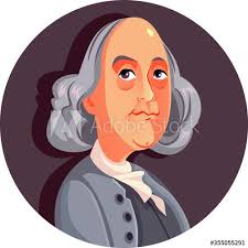 Benjamin Franklin Vector Cartoon Illustration Stock Vector