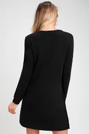 Cute Black Dress - Long Sleeve Shift Dress - Sweater Dress Long Sleeve Shift Dress Long Sleeve Black Shift Dress Shift Dress
