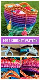 Rustic interior and rustic decor are trendy nowadays, and if you are one of those who love to add a bit touch of rustic decor to your home, then crochet this basket with a rope and give your home a rustic or farmhouse touch. Crochet Rainbow Rope Basket Tutorial Free Pattern Crochet Basket Pattern Crochet Basket Pattern Free Crochet Bag Pattern Free