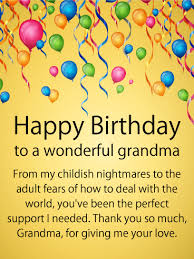 Happy Birthday Message For Your Grandma To My Perfect Supporter Happy Birthday Card For Grandmother Birthday Greeting Cards By Davia Birthday Greetings For Sister Birthday Greetings Birthday Message For Boyfriend
