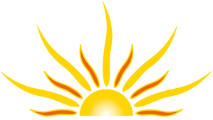 Image result for rising sun against white background