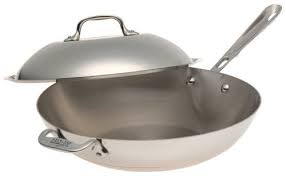 All Clad Copper Core 12 Inch Chef S Pan 8700800036 Features Patented Five Ply Bonded Design With Copper C Copper Cooking Pan Cookware And Bakeware Best Wok