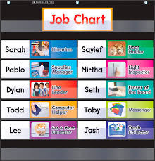 Scholastic Class Jobs Pocket Chart Black