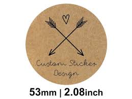 This is how they are defined: Kraft Stickers 53mm Circle 2 08 Inches Custom Sticker Labels Sheets Of 15 Stickers Kraft Bag Stickers Custom Sticker Labels Kraft Sticker Custom Stickers
