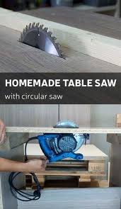 Homemade Table Saw By Using Regular Circular Saw Woodworkingtools Circular Homemade Table Woodworking Tools Wood In 2020 Homemade Tables Diy Table Saw Table Saw