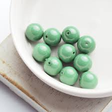 8 mm Preciosa round pearls Sage x 10 pc(s) - Beadingschool.com