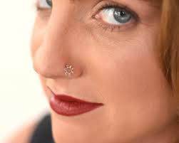 Unique Nose Stud Rose Gold Nose Stud Nose Ring Stud Nose Etsy Feather Earrings Silver Nose Ring Nose Ring Stud