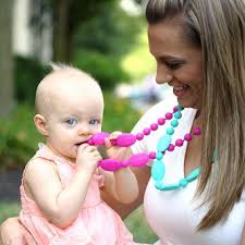 Droolery By Emmi Olive Silicone Teething Jewelry Mama Jewels For When Baby Drools Childrens Accessories Baby Teething Necklaces Drooling Baby