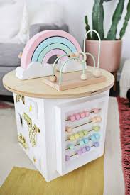 Toddler Activity Center Diy A Beautiful Mess Educational Baby Toys Wooden Baby Toys Baby Activity Center