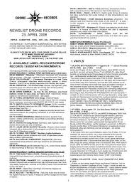 Ep,m5 emergency lighting editable form : Newslist Drone Records 23 April 2006