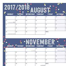 2017 2018 Academic Wall Planner Calendar Home Or Office