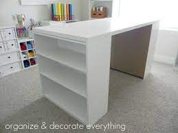 Make Your Own Diy Craft Table Using Inexpensive Pieces Home Diy Craft Table Craft Room Office