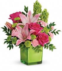 Pink N Lime Bouquet Flower Delivery Corporate Flowers Flower Arrangements