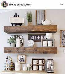 Maybe you would like to learn more about one of these? 21 Ideas Farmhouse Kitchen Wall Wood Shelves Dining Room Floating Shelves Kitchen Shelf Decor Floating Shelves Kitchen