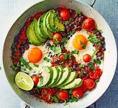 Avocado & black bean eggs recipe | Good Food