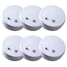 Kidde 9080 battery operated smoke detector with bright led flood light. 6 Pack Smoke Detector Alarm With Ionization Sensor 9 Volt Battery Operated New 47871080571 Ebay