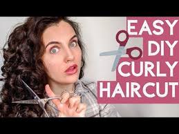 Easy Diy Haircut For Curly Hair Youtube In 2020 Diy Haircut Curly Hair Diy Haircuts For Curly Hair