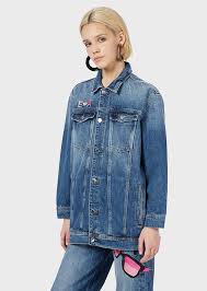From classic armani casual jackets to the funky armani jeans knitted jacket styles they are all here the latest seasons armani jacket collection. Denim Jacket Woman Emporio Armani