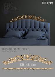 A1226 Bed Luxury Cnc Model Com 3d Model For Cnc Router 3d Furniture Luxurybathroom3dmodel Bedroom Bed Design Furniture Bed Furniture Design