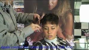 Fortunately, short hair suits women with thick hair of all kinds, and even makes it easier to style. Curly Black Hair Girl Is Beautyful Leila S Short Haircut By Theo Knoop Youtube