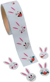 Awesome one stroke dragon eye design face paint tutorial. Amazon Com Emoji Easter Bunny Stickers 100 Sticker Roll Easter Stationery And Party Fillers Toys Games