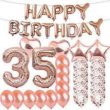 Sorry i've been mia for a little while. Sweet 35th Birthday Decorations Party Supplies Rose Gold Number 35 Balloons 35th Foil Mylar Balloons Latex Balloon Decoration Great 35th Birthday Gifts For Girls Women Men Photo Props Walmart Com Walmart Com
