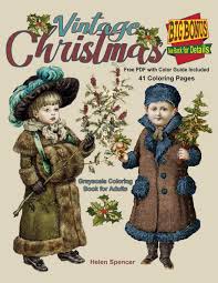 1172 x 1544 file type: Amazon Com Vintage Christmas Grayscale Coloring Book For Adults 41 Coloring Pages 9781720096313 Spencer Helen Books