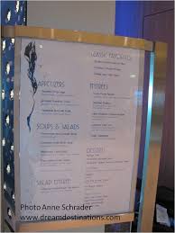 The Menu Blu Dining Room Celebrity Eclipse Theme Cruises Cruise