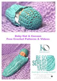 How To Crochet Easy Beginner Baby Hat And Cocoon Free